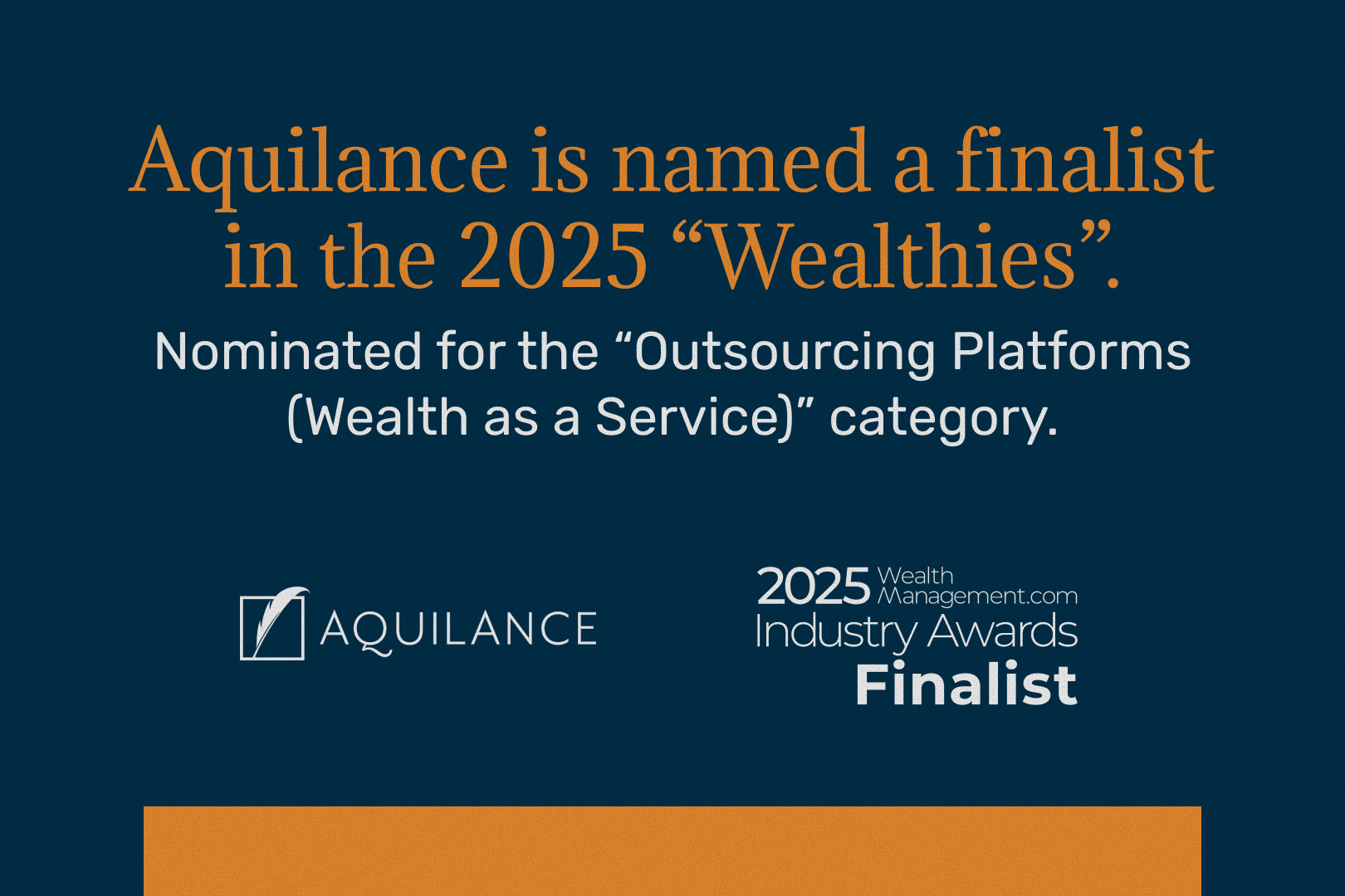 Aquilance Named Finalist for 2025 WealthManagement.com Industry Awards