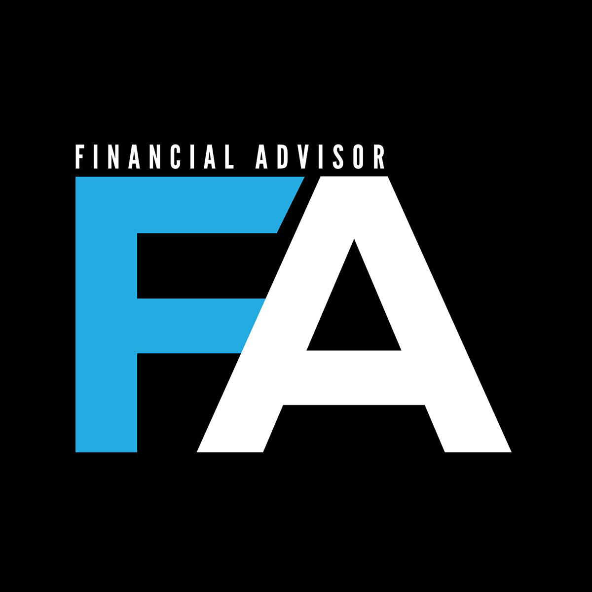 FA Magazine logo in blue and white with black background.